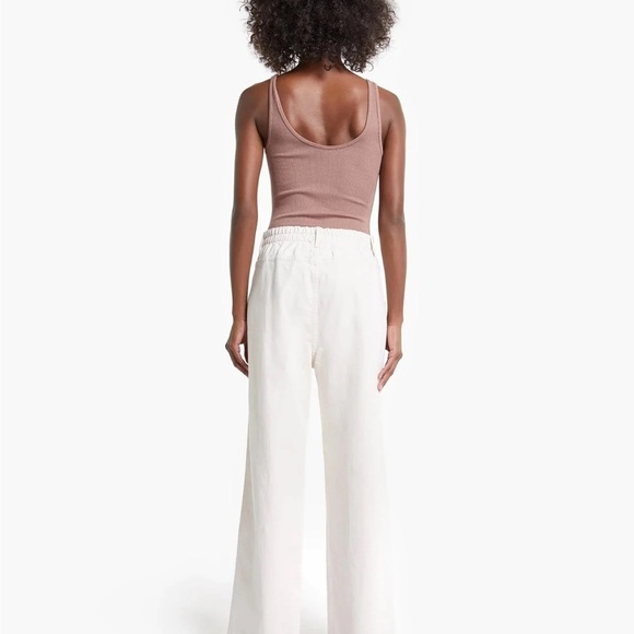 Mother Superior The Half Spring Pleated Greaser Ankle Wide Leg Jeans Act Natural - Picture 3 of 13